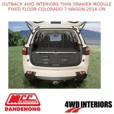 OUTBACK 4WD INTERIORS TWIN DRAWER MODULE FIXED FLOOR COLORADO 7 WAGON 2014-ON